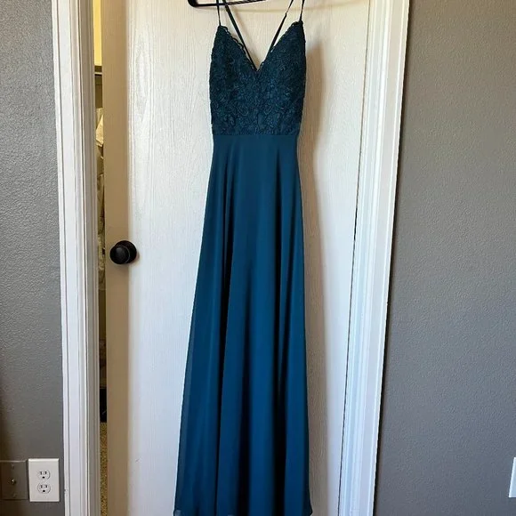 Azazie Dresses Azazie Sonya Bridesmaid Dress Ink Blue Poshmark
